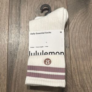 lululemon athletica White and purple Daily Essential Socks